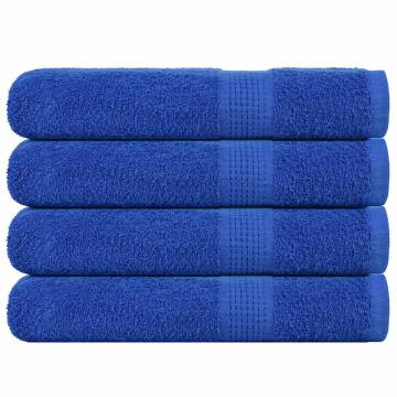 Blue Sauna Towels 4 pcs | 100% Cotton | 80x200 cm | 360 gsm