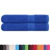 Soft Blue Cotton Towels (2 pcs) - 100x200 cm, 360 gsm