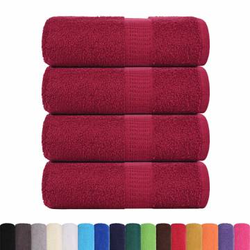 Soap Towels 4 pcs Bordeaux 30x30 cm - 100% Cotton | HipoMarket