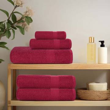 Soap Towels 4 pcs Bordeaux 30x30 cm - 100% Cotton | HipoMarket