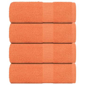 Soft Orange Guest Towels 4 pcs - 100% Cotton | HipoMarket