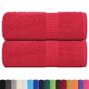 Guest Towels 2 pcs Red 30x50 cm - 100% Cotton & Soft