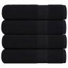  Shower Towels 4 pcs Black 70x140 cm 360 gsm 100% Cotton Colour black Size 70 x 140 cm Quantity in Package 4 