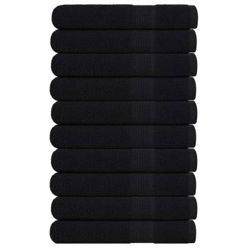 Sauna Towels 10 pcs Black 80x200 cm 100% Cotton | HipoMarket