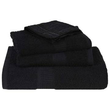 100% Cotton Black Towels 4 pcs - 100x200 cm | HipoMarket