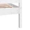 White Small Single Bed Frame 75x190 cm | Solid Wood Design