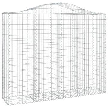 Arched Gabion Baskets 200x50x160/180 cm - 40 pcs Galvanised Iron