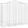 Arched Gabion Baskets 200x50x160/180 cm - 40 pcs Galvanised Iron