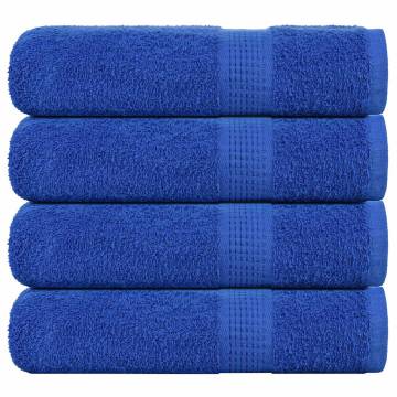 Shop 4 pcs Blue Shower Towels - 100% Cotton, 70x140 cm