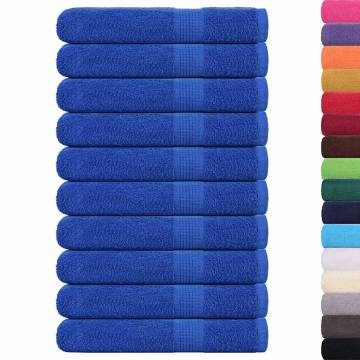 Sauna Towels 10 pcs Blue 80x200 cm 100% Cotton - Hipomarket