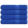 Blue Cotton Towels 4 pcs - Soft, Absorbent & 100x200 cm