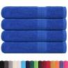 Blue Cotton Towels 4 pcs - Soft, Absorbent & 100x200 cm