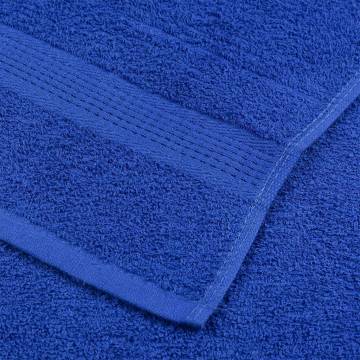 Blue Cotton Towels 4 pcs - Soft, Absorbent & 100x200 cm