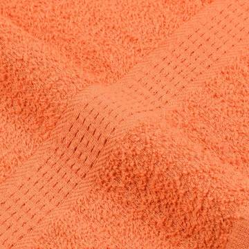 4 pcs Orange Hand Towels | 100% Cotton, 50x100 cm