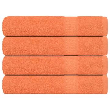 Orange Cotton Towels 4 pcs | 100x200 cm | 360 gsm - HipoMarket