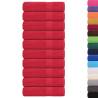 10 Pcs Red Bath Towels - 100% Cotton, 100x150 cm | Hipomarket