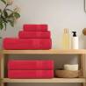 Sauna Towels 4 pcs Red - 100% Cotton & 360 gsm | Hipomarket UK