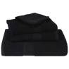 Luxurious 4 Pcs Black Bath Towels - 100% Cotton | Hipomarket