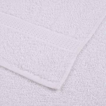 25 Pack White Bath Towels - 100% Cotton, 100x150 cm