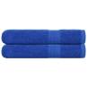 Sauna Towels 2 pcs Blue 80x200 cm - 100% Cotton | HipoMarket