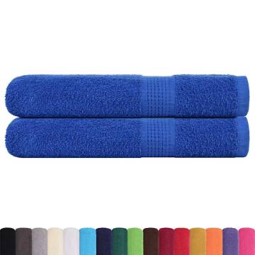 Sauna Towels 2 pcs Blue 80x200 cm - 100% Cotton | HipoMarket