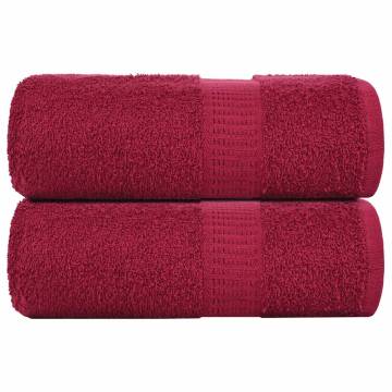 Guest Towels 2 pcs Bordeaux - 100% Cotton | Hipomarket