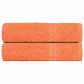 Shower Towels 2 pcs Orange 70x140 cm - 100% Cotton