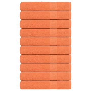 Sauna Towels 10 pcs Orange 80x200 cm 360 gsm 100% Cotton