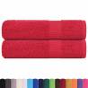 Hand Towels 2 pcs Red 50x100 cm - 100% Cotton | Hipo Market