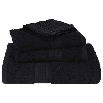 Soap Towels 4 pcs Black - 100% Cotton, 360 gsm | HipoMarket