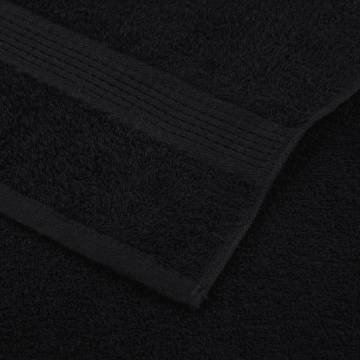 Guest Towels - 2 pcs Black 30x50 cm 100% Cotton | HipoMarket