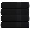  Hand Towels 4 pcs Black 50x100 cm 360 gsm 100% Cotton Colour black Size 50 x 100 cm Quantity in Package 4 