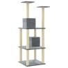 Cat Tree with Sisal Scratching Posts - Light Grey 141 cm