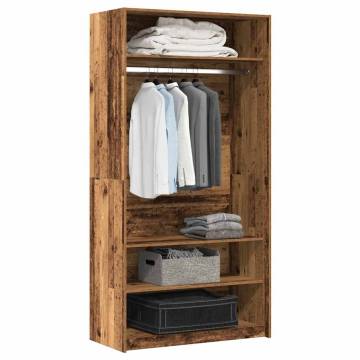 Stylish Wardrobe Old Wood 100x50x200 cm - Durable & Compact