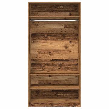 Stylish Wardrobe Old Wood 100x50x200 cm - Durable & Compact