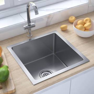 Handmade Kitchen Sink - Elegant Stainless Steel Design