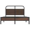 Brown Oak Bed Frame 140x190 cm | Stylish & Sturdy Design