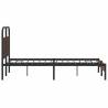 Brown Oak Bed Frame 140x190 cm | Stylish & Sturdy Design