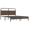 Brown Oak King Size Bed Frame 150x200 cm - Durable Design