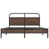 Brown Oak King Size Bed Frame 150x200 cm - Durable Design