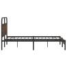 Brown Oak King Size Bed Frame 150x200 cm - Durable Design