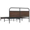 Brown Oak King Size Bed Frame 150x200 cm - Durable Design