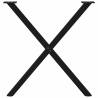 X-Shaped Dining Table Legs - 2 pcs Black Steel | HipoMarket