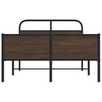 Brown Oak Bed Frame 120x200 cm | Stylish & Sturdy Design