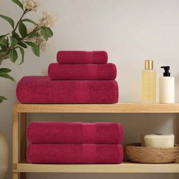 Bordeaux Bath Towels Set - 4 pcs, 100% Cotton, 100x150 cm