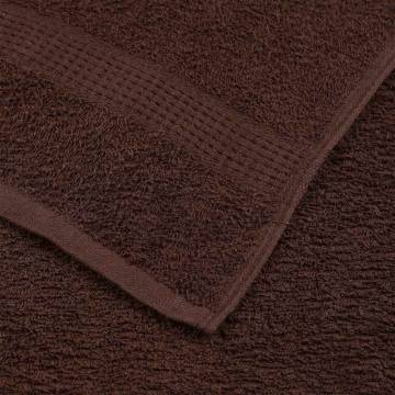 Guest Towels 2 pcs Brown 30x50 cm 100% Cotton - Hipo Market