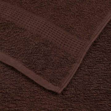 Guest Towels 10 pcs Brown 30x50 cm | 100% Cotton - Hipomarket