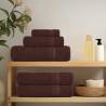 Shower Towels 4 pcs Brown - 100% Cotton, Absorbent & Soft