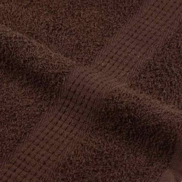 Shower Towels 4 pcs Brown - 100% Cotton, Absorbent & Soft