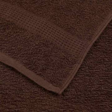 Sauna Towels 10 Pcs Brown 80x200 cm – 100% Cotton & Soft